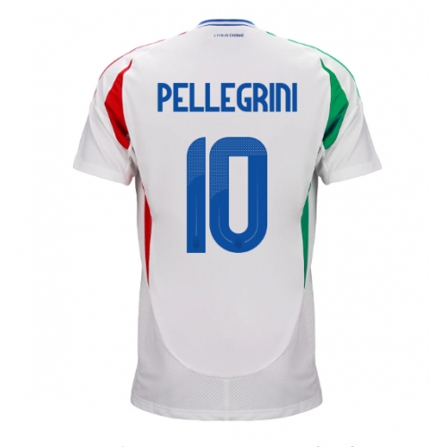 Italia Lorenzo Pellegrini #10 Maglia Gara Trasferta Repliche Europei 2024 Italia Lorenzo Pellegrini #10 Maglia Gara Trasferta Repliche Europei 2024